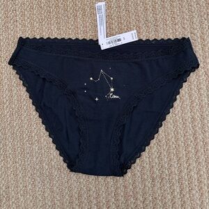 NWT Victoria secret Black Lace Trim Panties